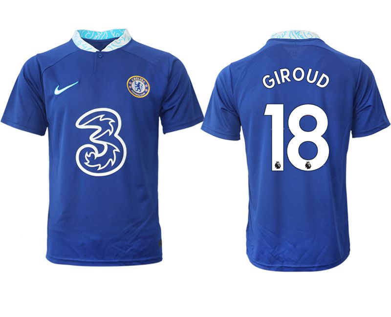 Men 2022-2023 Club Chelsea FC home aaa version blue #18 Soccer Jersey->chelsea jersey->Soccer Club Jersey